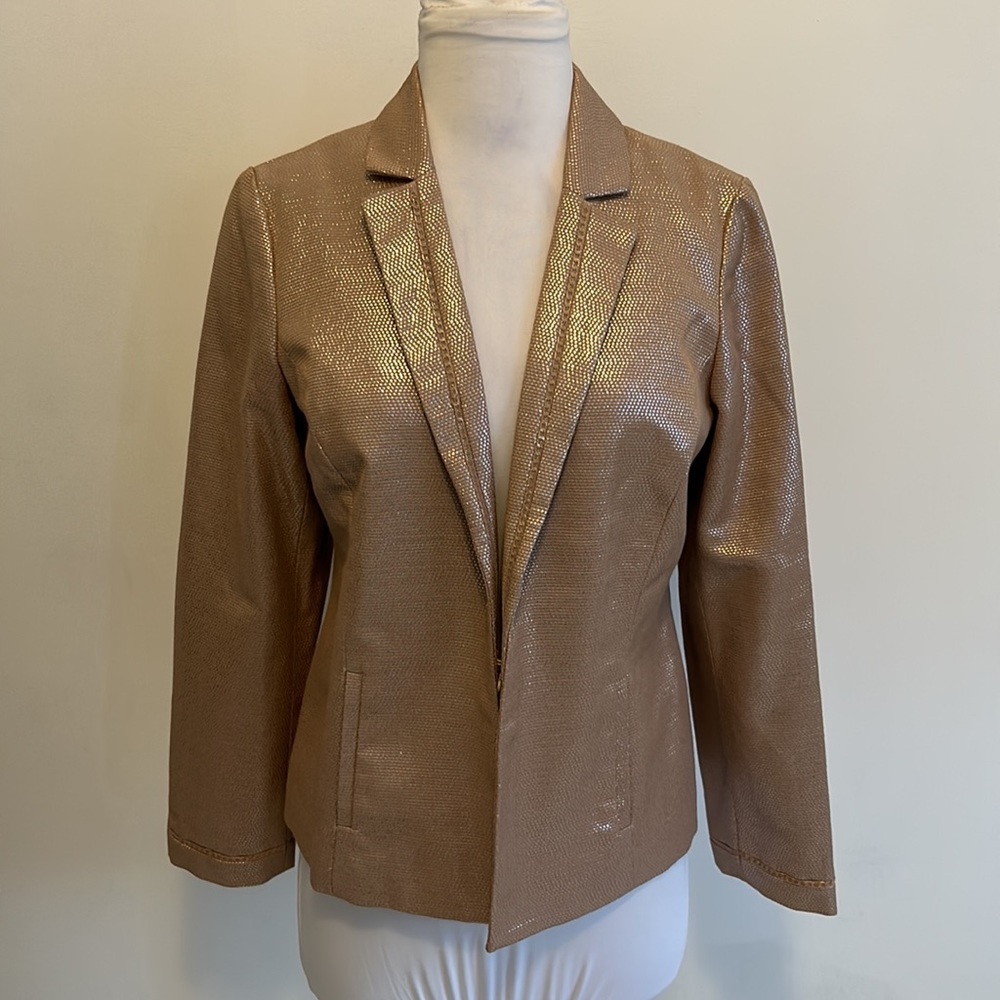 Chicos’s Glimmering Blush Blazer - Picture 3 of 13